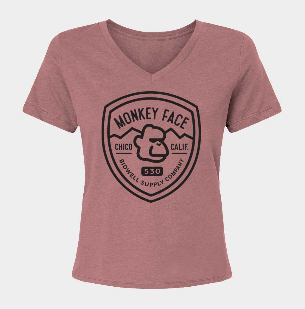 Monkey Face Shield Relaxed V-Neck