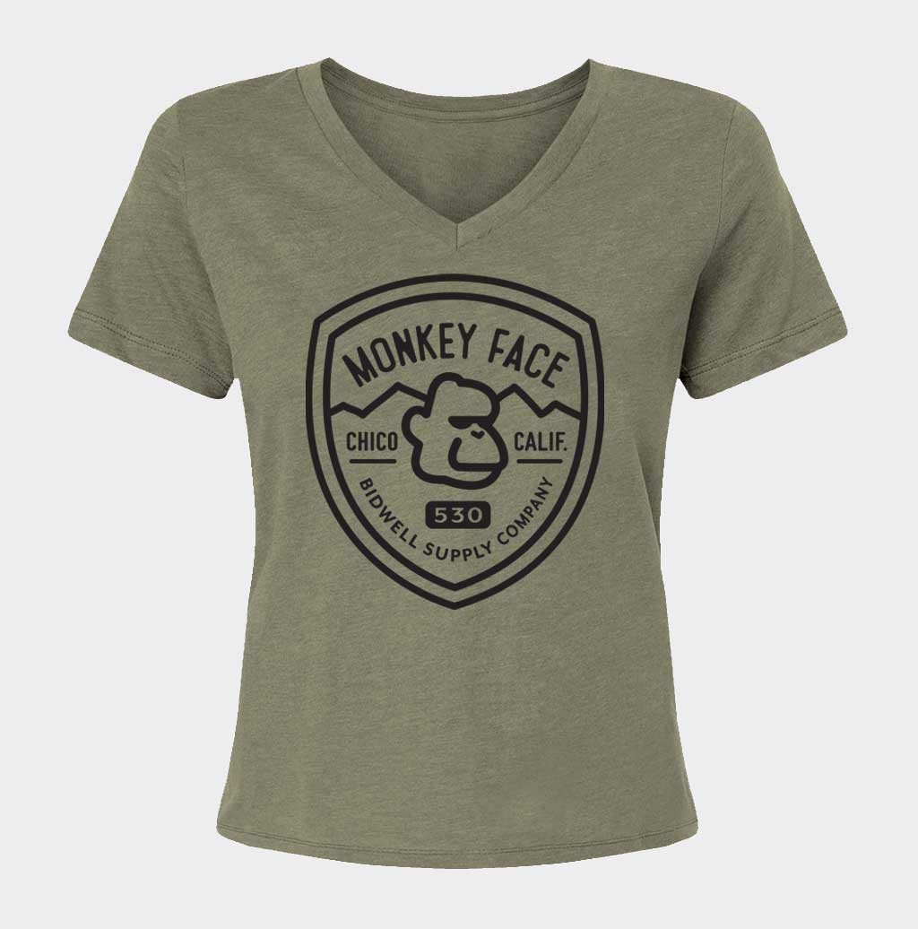 Monkey Face Shield Relaxed V-Neck