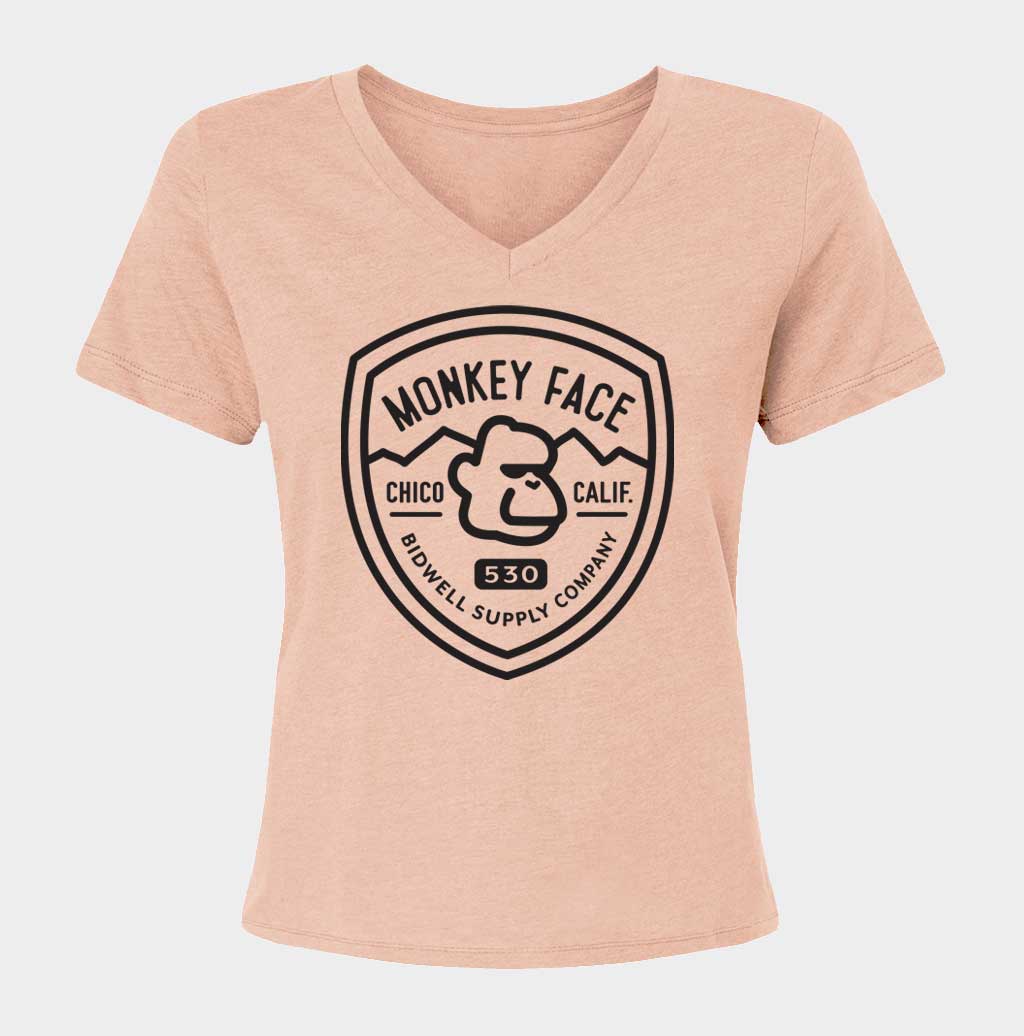 Monkey Face Shield Relaxed V-Neck