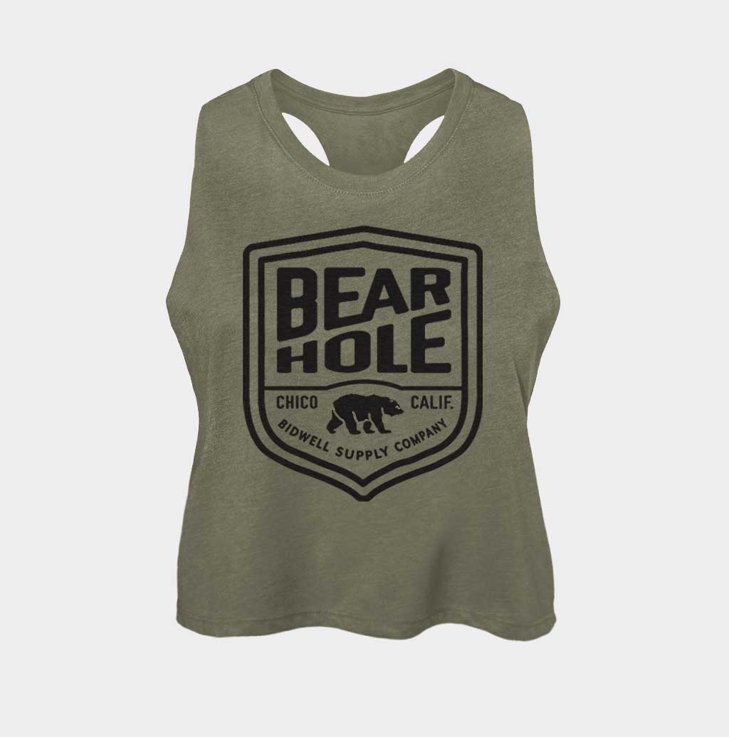 Bear Hole Shield Crop Tank